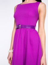 Casual Plain Delightful Round Neck Skater Dress