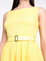 Casual Plain Delightful Round Neck Skater Dress