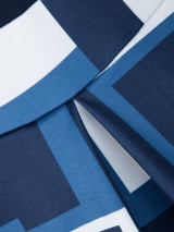 Casual Round Neck Geometric Printed Skater Dress