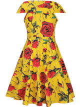 Casual Fascinating V-Neck Floral Printed Skater Dress