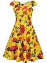 Casual Fascinating V-Neck Floral Printed Skater Dress