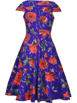 Casual Fascinating V-Neck Floral Printed Skater Dress