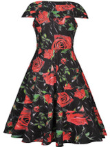 Casual Fascinating V-Neck Floral Printed Skater Dress