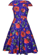 Casual Fascinating V-Neck Floral Printed Skater Dress