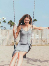 Simple Spaghetti-neck Split-side Maxi Dress