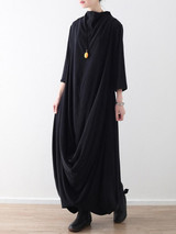 Loose Asymmetric Split-joint Long Dress