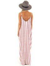 Sexy Spaghetti-neck Stripes Maxi Dresses