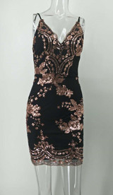 Summer Mini Dress Womens Sexy Gold Dropship Sequin Dress Party Dress