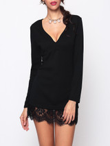 Casual Patchwork Plain Women's Sweetheart Bodycon Dress