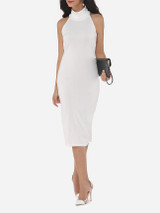 Casual Plain Elegant Cowl Neck Bodycon Dress