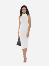 Casual Plain Elegant Cowl Neck Bodycon Dress