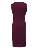 Casual Round Neck Patchwork Cotton Bodycon Dress