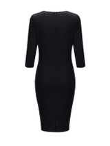Casual V-Neck  Color Block Bodycon Dresses
