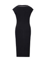 Casual Round Neck Contrast Trim Celebrity Bodycon Dress
