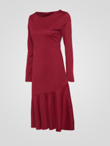 Casual Elegant Plain Mermaid Boat Neck Bodycon Dress