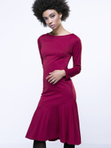 Casual Elegant Plain Mermaid Boat Neck Bodycon Dress