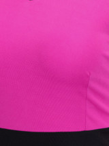 Casual Courtly Split Neck Color Block Bodycon Dress Casual Courtly Split Neck Color Block Bodycon Dress