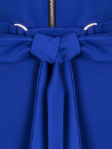 Casual Bowknot Flounce Zips Plain Bodycon Dress Casual Bowknot Flounce Zips Plain Bodycon Dress