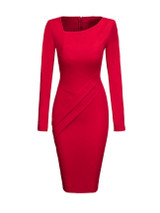 Casual Asymmetric Neck Plain Split Bodycon Dress