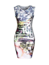 Casual Fantastic Round Neck Abstract Print Bodycon Dress Casual Fantastic Round Neck Abstract Print Bodycon Dress