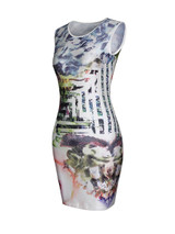 Casual Fantastic Round Neck Abstract Print Bodycon Dress Casual Fantastic Round Neck Abstract Print Bodycon Dress