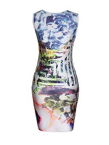Casual Fantastic Round Neck Abstract Print Bodycon Dress Casual Fantastic Round Neck Abstract Print Bodycon Dress