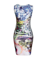 Casual Fantastic Round Neck Abstract Print Bodycon Dress Casual Fantastic Round Neck Abstract Print Bodycon Dress