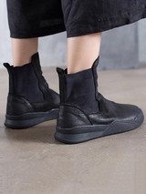 Leisure Cow Leather Ankle Boots