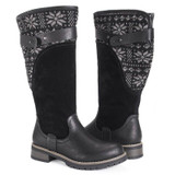 New Women Kelsey Boots Zipper Knitted Fabric Boots