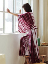 Tie-dye Deep V-neck Wide Leg Suits