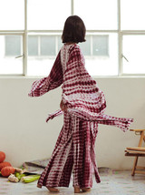 Tie-dye Deep V-neck Wide Leg Suits