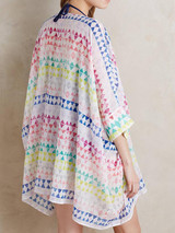 Chiffon Beach Vacation Half Sleeve Cape Mask Cover-ups