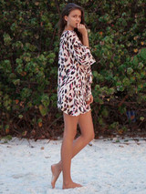 Loose Chiffon Sexy Leopard Mini Dresses