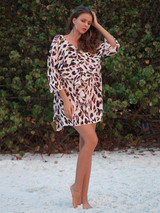 Loose Chiffon Sexy Leopard Mini Dresses