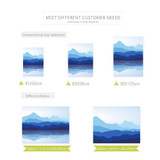 Mountain Sea Designer Glass Decals Mountain Sea Designer Glass Decals