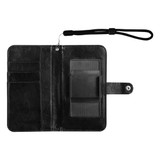 Cow Print Leather Wallet Phone Case