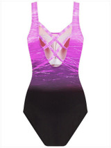 Women's Gradient Solid Color Sexy Underwireless Bikini One-Piece Swimsuit
