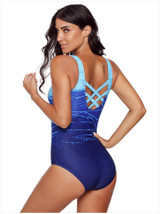 Women's Gradient Solid Color Sexy Underwireless Bikini One-Piece Swimsuit