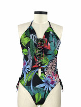 Women Summer Bikinis Sexy Bandage One Piece Backless Swimsuit