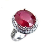 Elegant Engagement Ring with Natural Ruby 925 sterling Silver Gemstone RING