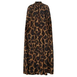Cloak Sleeve Print Leopard Maxi Vintage Cloak Sweater