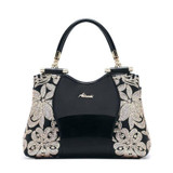 New Women Patent Leather Handbags Sequin Embroidery luxury Shoulder Crossbody Bag