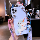 Cute 3D Cartoon Samsung Galaxy Case Shockproof Phone Cover with Lanyard