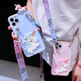Cute 3D Cartoon Samsung Galaxy Case Shockproof Phone Cover with Lanyard