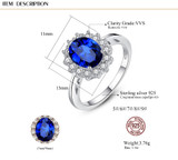 Sapphire Emerald Ruby Gemstone Rings for Women Wedding Engagement Jewelry Gift