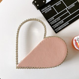 Designer Diamond Red Heart Evening Clutch Bags Rhinestone Wedding Purse