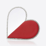Designer Diamond Red Heart Evening Clutch Bags Rhinestone Wedding Purse