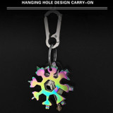 18 in 1 Snowflake Pocket Multi Tools Keyring