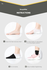 Invisible Height Increase Socks Women Men Heel Pads Silicone Gel Lift Insoles