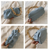 Women Luxury Designer Cloud Clutch Bag Thick Chain Shoulder Bag